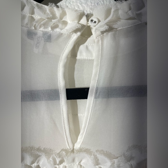 Guess Mock Neck Ruffled Woven Shirt
Style # W64H53W4S42 - Picture 3 of 5